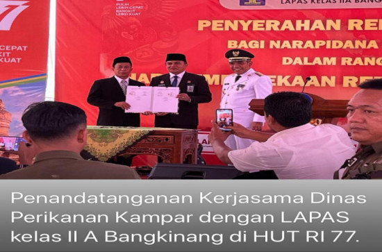 PEMBINAAN KEMANDIRIAN WARGA BINAAN LAPAS KELAS II A BANGKINANG BERSAMA DISKAN KAMPAR